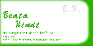 beata windt business card